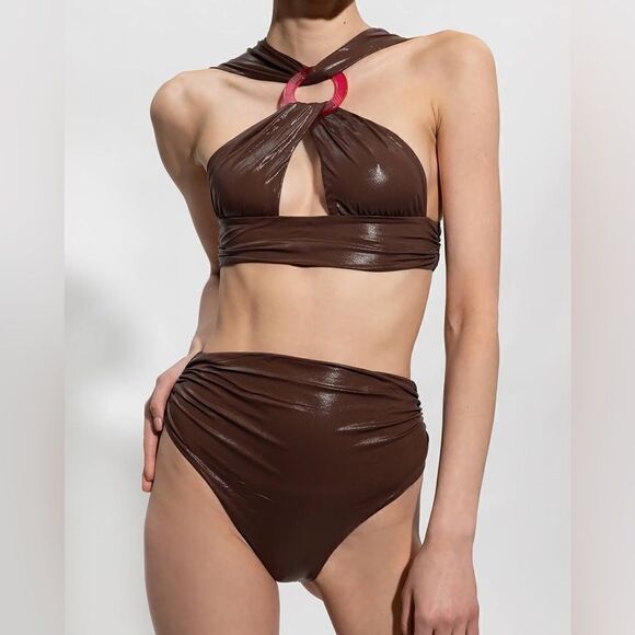 Attico The Attico NWT the halter ring two piece in Coffee Size M $530